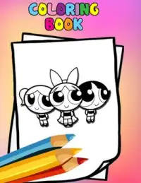 How to color the powerpuff girls ( coloring pages) Screen Shot 3