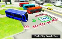 Treinador Ônibus Estacionamento Cidade Dirigindo Screen Shot 0