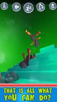 Sticky man free falling jump (ragdoll games) Screen Shot 1
