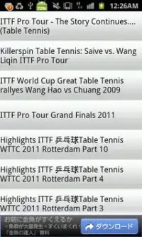 Table Tennis Videos Screen Shot 0