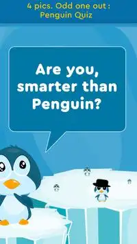 4 fotos Extraño fuera: Penguin Quiz Screen Shot 1