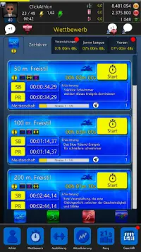 Kostenloses Triathlon-Spiel - ClickAthlon Manager Screen Shot 2