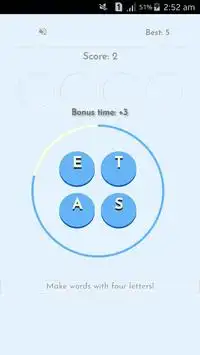 Brainy four - Four letters word puzzle game Screen Shot 7