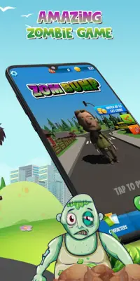 Zombump: Zombie Endless Runner Screen Shot 1