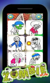 Coloring Games Draw Zombies and Paint Plants Book Screen Shot 1