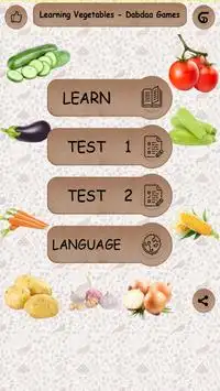 Vegetable-Learning Vegetables- Practice Test Sound Screen Shot 0