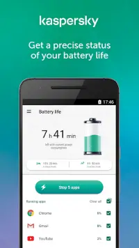 Kaspersky Battery Life: Saver & Booster Screen Shot 1