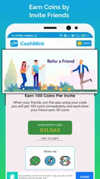 Cashmint - Get Games Credits & Wallet Cash Screen Shot 2