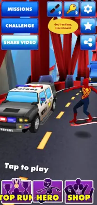 Spider Subway Run - Super Crime City Battle Screen Shot 1