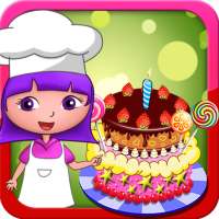 Il gioco da forno della torta compleanno di Anna