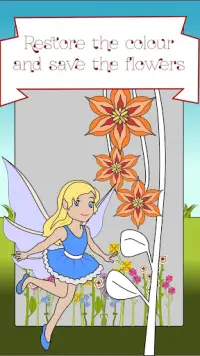 Colour Flower Magic - petal colouring game Screen Shot 1