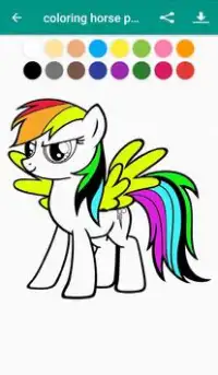 coloring horse pony happy Screen Shot 7