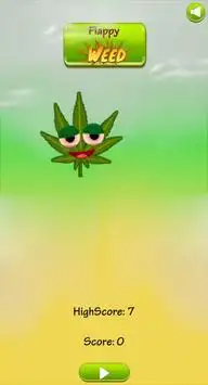 Flappy Weed Game Screen Shot 1