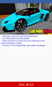 Complemento Mod Cars para MCPE Screen Shot 2