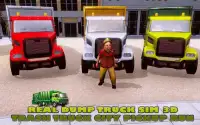 本当のダンプトラックシム3d：ゴミ箱のトラック都市のピックアップの実行 Screen Shot 11