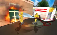 Robot Firefighter Rescue Truck PRO: ฮีโร่ของเมืองจ Screen Shot 16