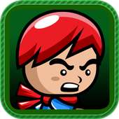 The red haired boy run