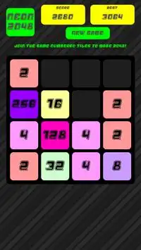Neon 2048: Block Tile Puzzle Screen Shot 1