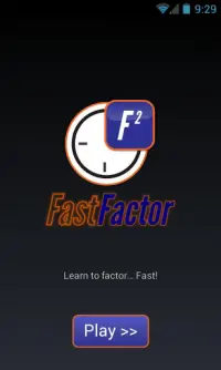 Fast Factor FREE -- Math Game Screen Shot 0
