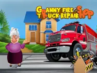 Granny Firetruck Repair Shop Game - Auto Mechanic Screen Shot 10