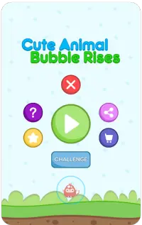 Cute Animal Bubble Rises Screen Shot 0