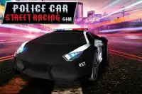 Carro de polícia rua corrida sim Screen Shot 13