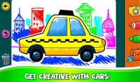 Learn Coloring & Drawing Car Games for Kids Screen Shot 0
