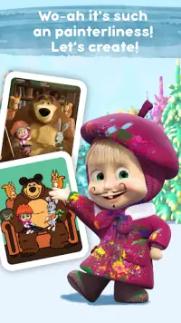 Masha and the Bear: Coloring Screen Shot 4