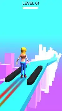 Ice Skater Sky Slide - Smooth Roller Screen Shot 0