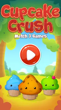 Cupcake crush: match 3 jogos Screen Shot 0