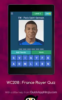 World Cup 2018 : France Player Quiz Screen Shot 1