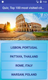 Quiz, Top 100 most visited cities in the world Screen Shot 4