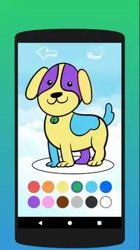 Coloriage pour les enfants: Colorie le chien Screen Shot 3