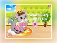 White Kitty Dress Up-Cat Screen Shot 2