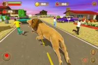 Angry Lion Sim City Attack Screen Shot 0