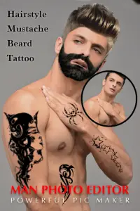 Man Tattoo & Hairstyle Editor Screen Shot 4