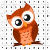 Owl Cute Color By Number - Pixel Art