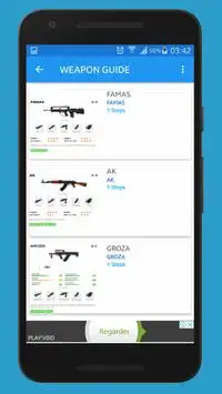 Weapon guide For Free Fire war Screen Shot 3