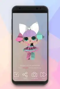 Dolls Low Poly Art - Coloring Puzzle Jigsaw Screen Shot 1