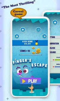 Finger's Escape - Single-touch Game Screen Shot 0