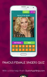 FEMALE SINGERS QUIZ Screen Shot 3