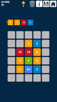 2048 Place n Merge Numbers: Match 3 Block Puzzle Screen Shot 1