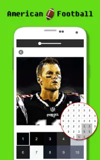 American Football Player Color By Number - Pixel Screen Shot 0