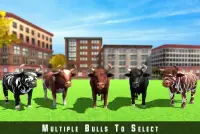 Angry Bull City Rampage: Wild Animal Attack Games Screen Shot 5