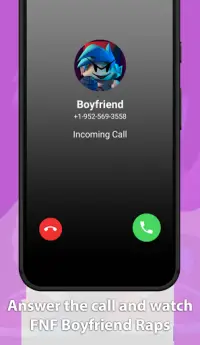 Best FNF Boyfriend Fake Chat And Video Call Screen Shot 1