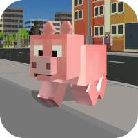 Blocky City Pig Simulator 3D