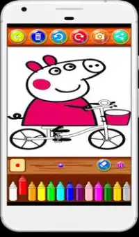 Coloringbook: Pipa peg Fans Screen Shot 4