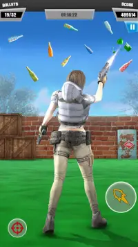 बोतल शूट 3 डी गन गेम्स: मज़ा शूटिंग खेल नि: शुल्क Screen Shot 4
