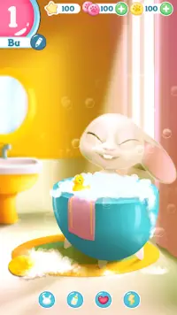 Bu Bunny - Cute pet care game Screen Shot 1