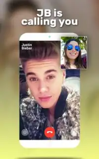 Video Call from Justin bieber Screen Shot 0